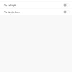 インジケータLEDの点灯や画面の反転などの設定画面